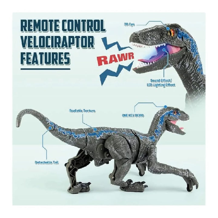 Velociraptor Con Control Remoto